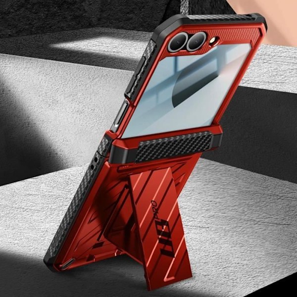 Samsung Galaxy Z Flip 6 Helfodral - SUPCASE - Stötsäkert Stöd - Röd Röd