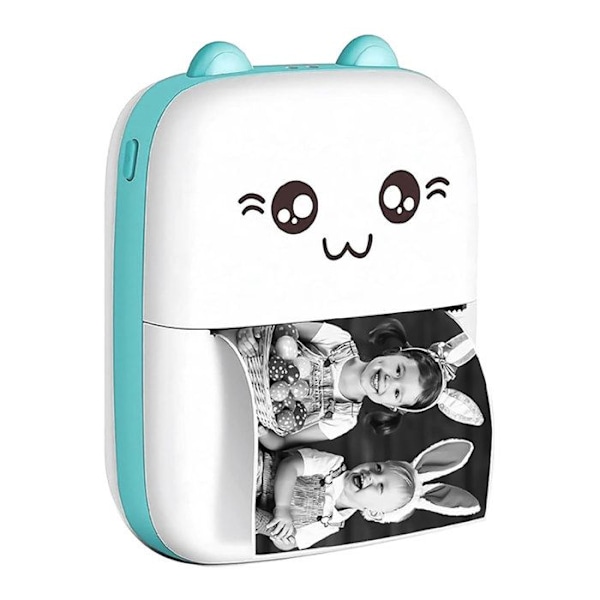 Bluetooth-Connected Thermal Printer 200dpi Cat Model Portable White / Blue