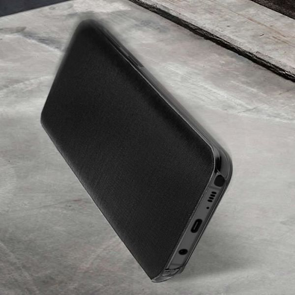 Samsung Note 10 Lite Case Smart Sleep alkuperäinen läppällinen lompakkokorttikotelo, musta