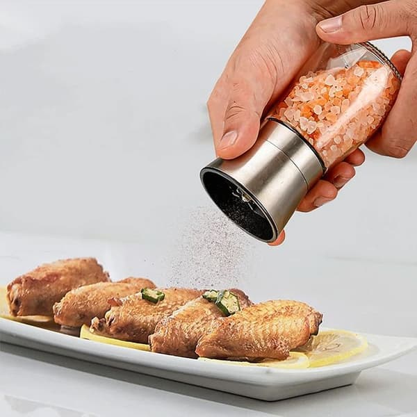 Møller til Salt og Peber Manuel Inox og Glas Ultra Holdbar Solid Cheffinger Sølv Grå
