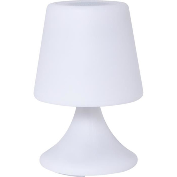 Ansluten högtalarlampa - FOLLOW - Handy S - Bluetooth 4.2 - 15W - Väderbeständig Vit