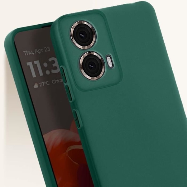 Fodral till Motorola Moto G85 Soft Silikon Matt Mörkgrön Grön