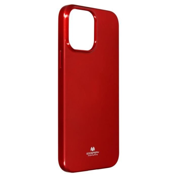 iPhone 13 Silikongel Glänsande Effekt Metallic Mercury Red Fodral Röd