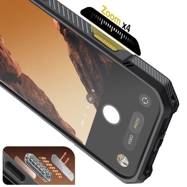 MagSafe-cover - SUPCASE - iPhone 17 Pro Max - Stødabsorberende 4,5m - Rotérbar stativ - Orange Orange
