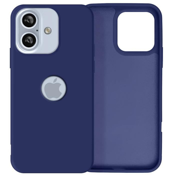 Fodral till iPhone 16 AVIZAR Soft Touch Matt Flexibel Silikon Midnattsblå Blå