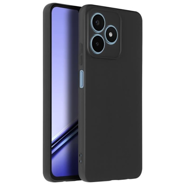 Coque för Realme Note 50 Silikon Matt Ytbehandling Soft Touch Svart Svart