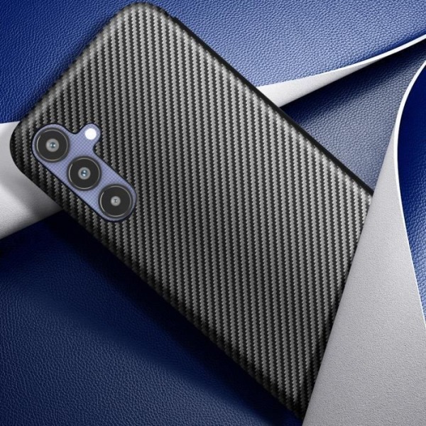 Fodral till Samsung Galaxy A25 5G Carbon Fiber Flip Card Holder Carbon