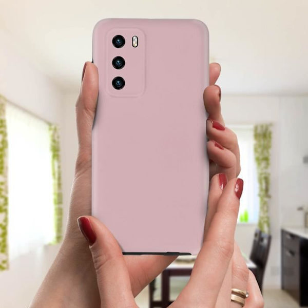 Heltäckande skal - AVIZAR - Huawei P40 - Hård Baksida - Mjuk Framsida - Rosa Rosa