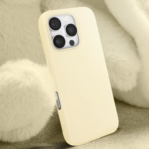 Coque för iPhone 16 Pro Max Semi-rigida Soft-touch Antifingerprint Gul Gul