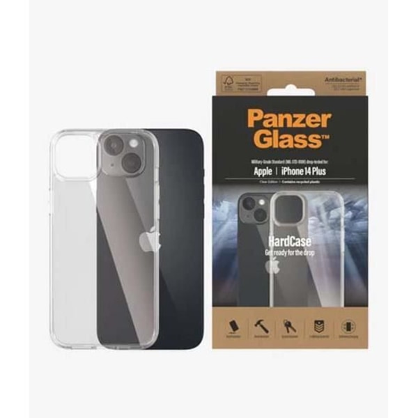 Coque - PanzerGlass - HardCase - iPhone 14 Plus - Läpinäkyvä - Korkea suoja putoamista vastaan Transparent