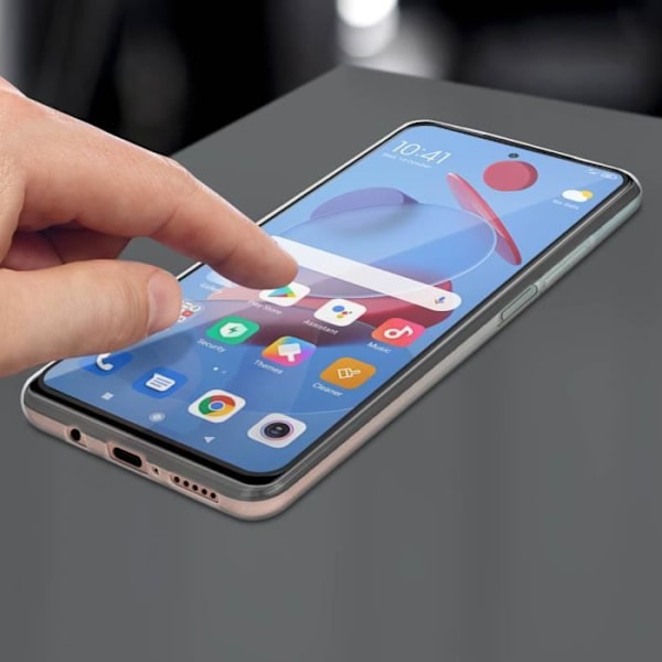 Pehmeä kotelo ja karkaistu lasikalvo Xiaomi Mi 10T Litelle - AVIZAR - Musta
