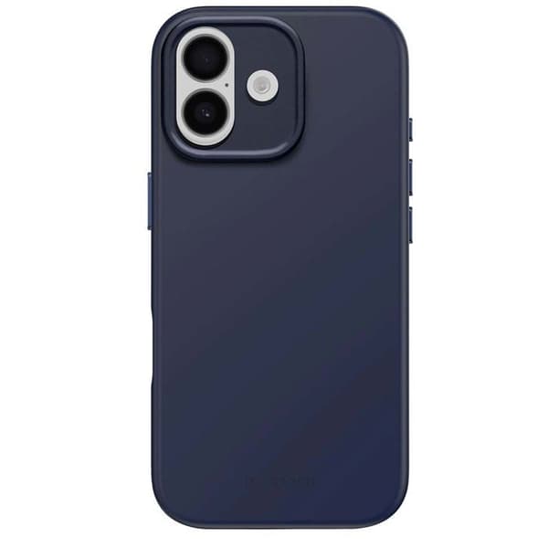 Coque kompatibel med MagSafe för iPhone 17 i antimikrobiskt silikon, Decoded marinblå Blå