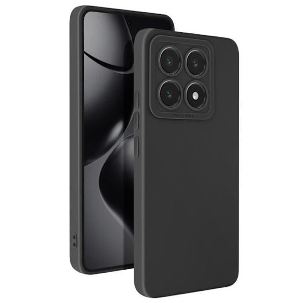 Coque för Xiaomi 14T Silikon Mat Kamera Block Skyddad Svart Svart