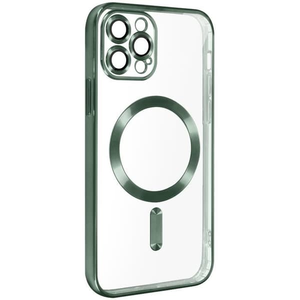 Kuori - Apple - iPhone 12 Pro - Silikoni - Vihreä - Kromireunus Grön