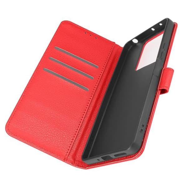 AVIZAR Case til Xiaomi Redmi Note 13 5G - Rød - Flip Wallet Video Support Röd
