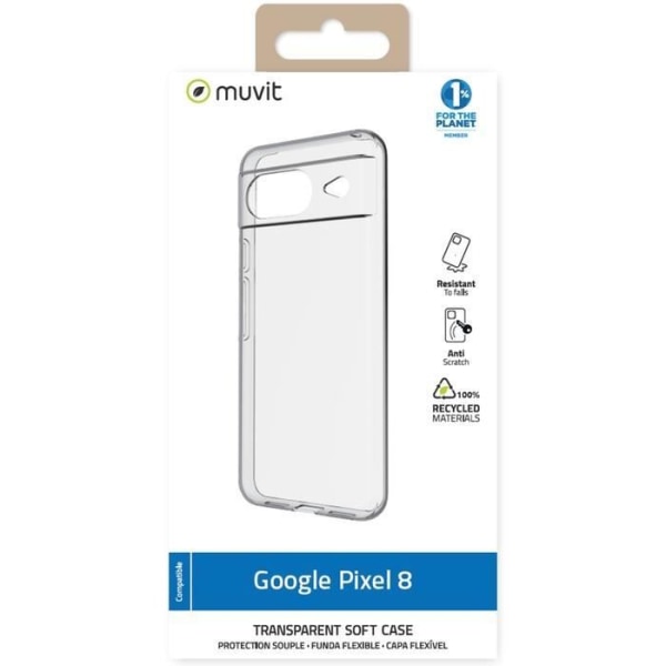 Cover til Google Pixel 8 SOFT SOFT Muvit Transparent Transparent