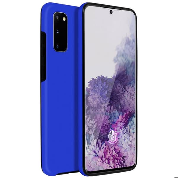 Coque - Samsung - Galaxy S20 - Rigid Bagbeskyttelse - Blød Frontbeskyttelse - Blå Blå