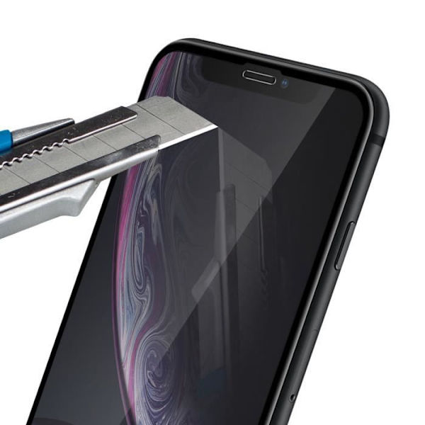 Suojakalvo - AVIZAR - iPhone XR - Karkaistu lasi - Musta - Erittäin iskunkestävä Svart