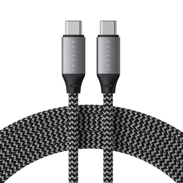 Kabel USB-C till USB-C Strömförsörjning 100W Längd 2 meter Satechi Grey