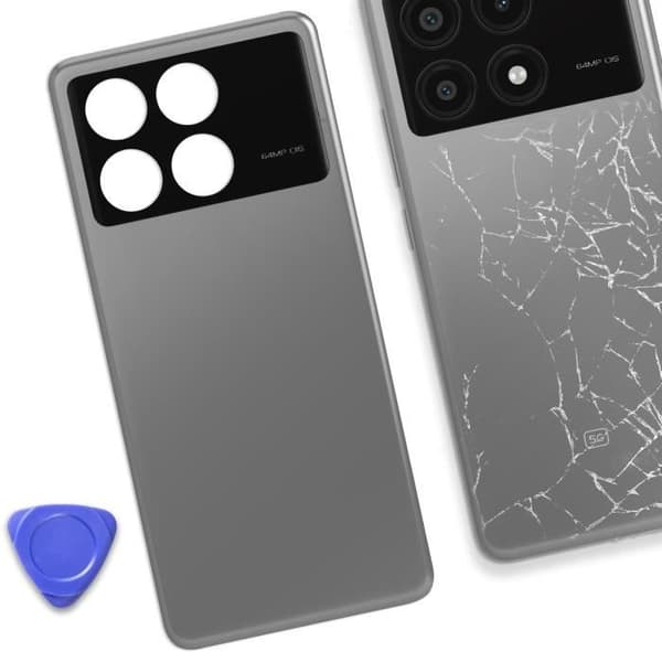 Batteri-cachen - XIAOMI - Poco X6 Pro - Grå - 100% Original - Forenklet installation Grå