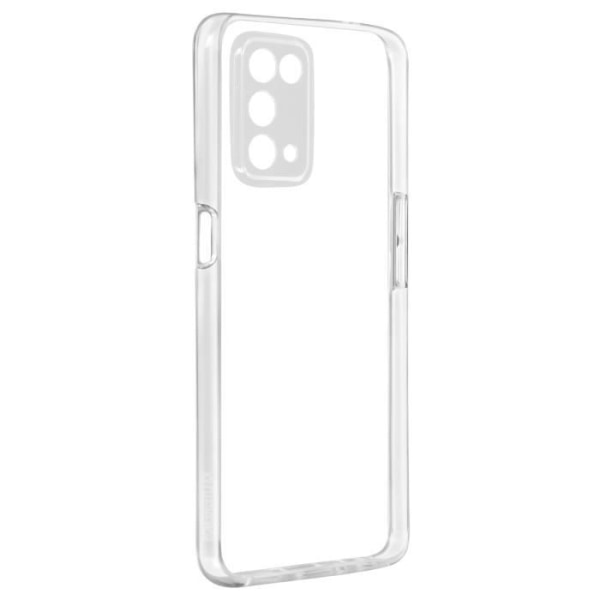 Oppo A54 5G og A74 5G hård bagside og gennemsigtig blød front taske hvid