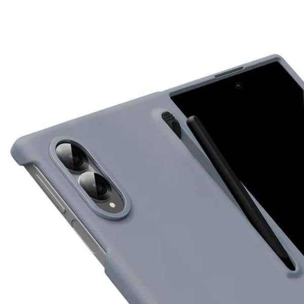 Helcover til Galaxy Z Fold 8 med hærdet glas og grå stylus Grå