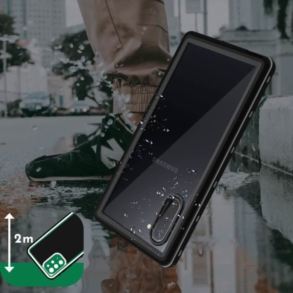 Cover til Samsung Galaxy Note 10 Plus Hybrid Vandtæt Film Screen Redpepper sort