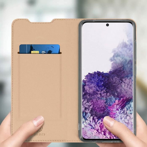 Etui til Samsung Galaxy S20 Ultra - DUX DUCIS - Roséguld - Øko-læder - Video støtte - Magnetisk Rose guld