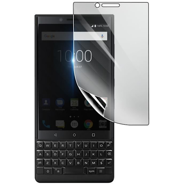 Skärmskydd - 3MK - BlackBerry KEY2 - Stötsäker Hydrogel - Transparent - Reptålig Transparent