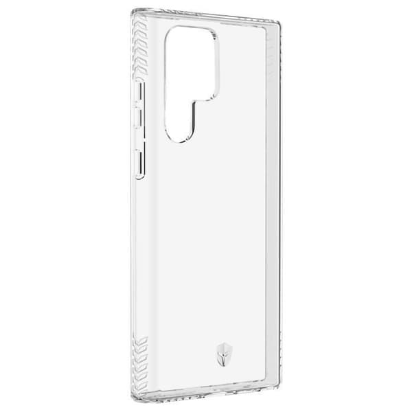 Mobilcover - FORCE CASE - Galaxy S22 Ultra - Forstærket - Stødabsorberende 2m - Gennemsigtig Vit