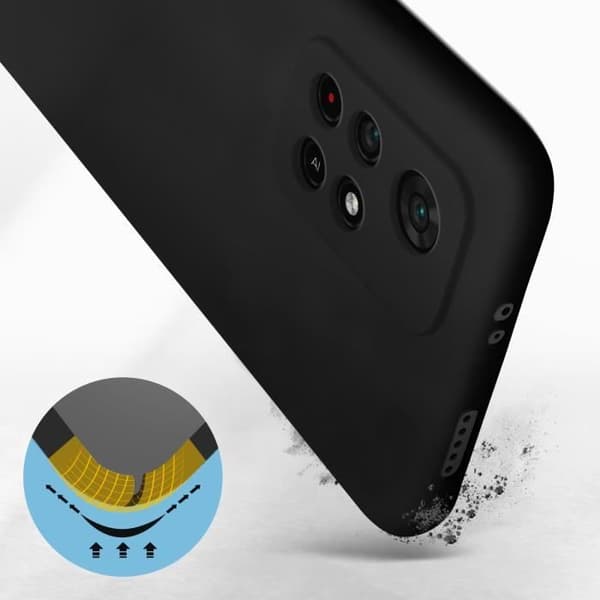 Coque - AVIZAR - Xiaomi Redmi Note 11 Pro - Semi-rigide - Soft-touch - Sort Svart