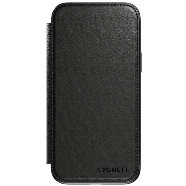 Pungeetui - CYGNETT - iPhone 17 Pro Max - Læder MagSafe - Stødabsorberende - Sort Svart