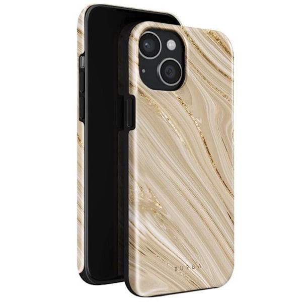 Coque til iPhone 15 Full Glam Antichoc Skræddersyet Burga Guld Gul
