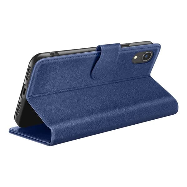 Plånboksfodral - ZANAÉ - iPhone XR - Mörkblå - Videostöd - Magnetflik Blå
