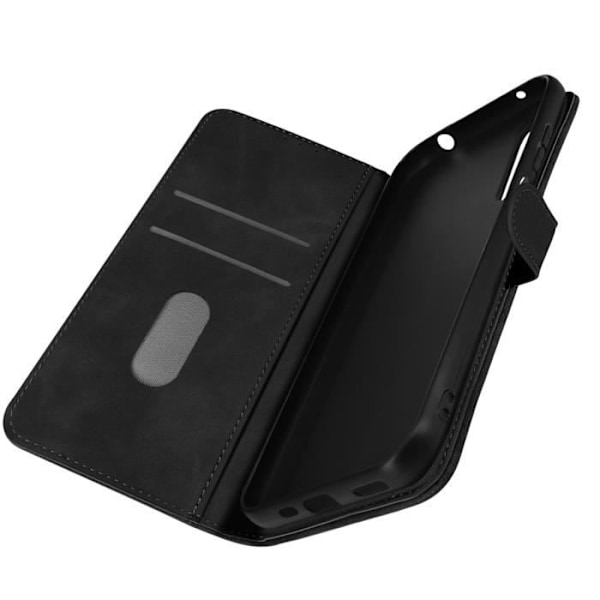 AVIZAR plånboksfodral till HTC Desire 22 Pro - Svart - Videostödfunktion - Magnetisk flik Svart