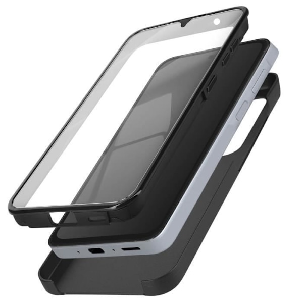 Komplet etui til Samsung A55 - AVIZAR - Sort - Rigid - Blødt - Touch Svart