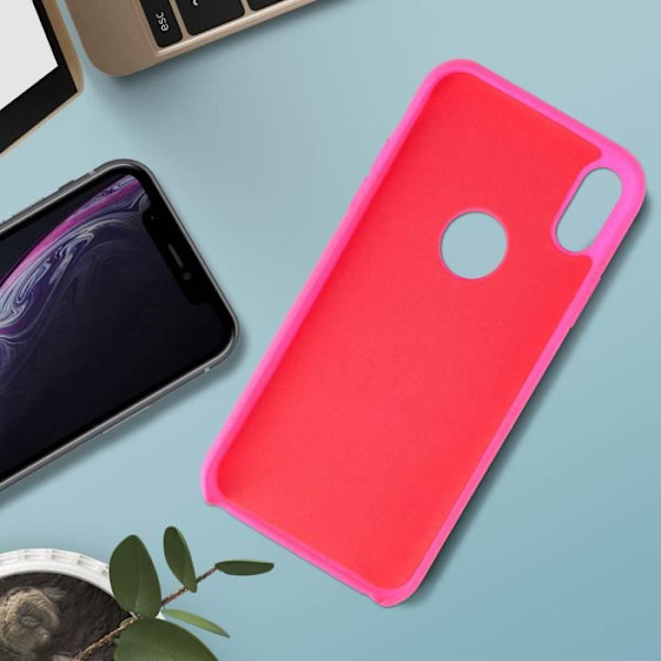 Skyddshölje - AVIZAR - iPhone XR - Halvstyvt silikon - Soft Touch-finish - Rosa Rosa