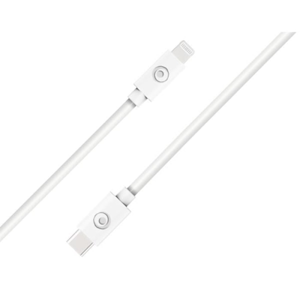 USB C/Lightning kabel 1,2m Vit - 100% återvunnen plast Bigben