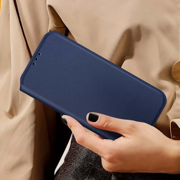 Étui AVIZAR för Samsung Galaxy A55 5G - Korthållare och Videostöd - Mörkblå Blå