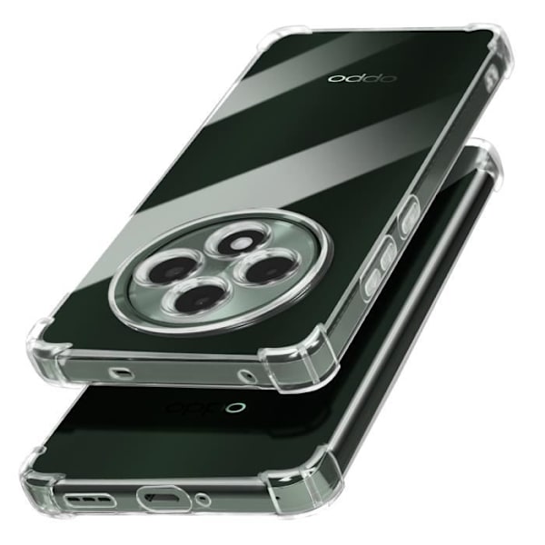 Oppo Reno 12F:n Antishock-vuoti, joustava, vahvistetut kulmat, läpinäkyvä Transparent