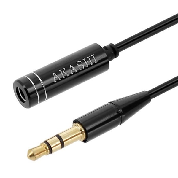 Audio Jack 3.5mm Han-Hun Aux Kabel Universal Længde 1m Akashi Sort