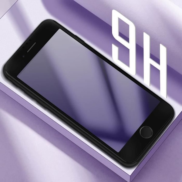 Skærmbeskytter - AVIZAR - iPhone SE 2020/2022 - Anti-blåt lys - Hærdet glas - 9H hårdhed Svart