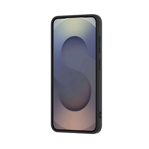 Skal - CRONG - Samsung Galaxy S25+ - Flexibelt silikon - Mikrofiberfoder - Heltäckande skydd Svart