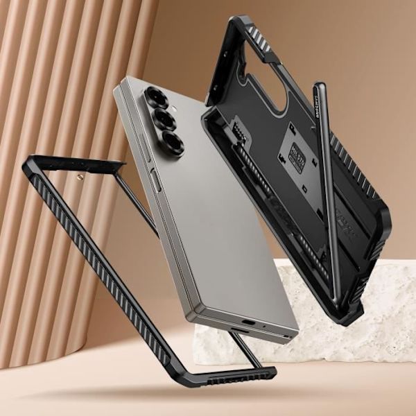 Carbon Case för Samsung Z Fold 6 Full Protection Stötsäker I-Blason Grey Grå