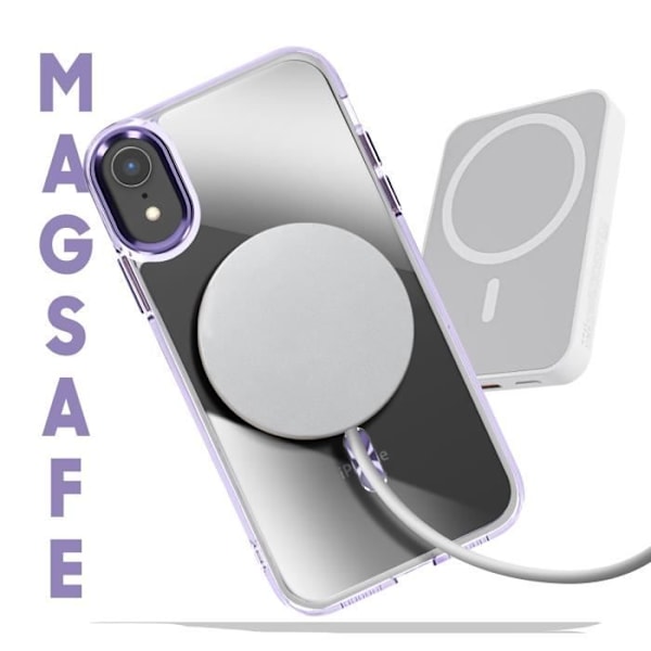 Coque MagSafe för iPhone XR Bakstycke Glas Lila Lila