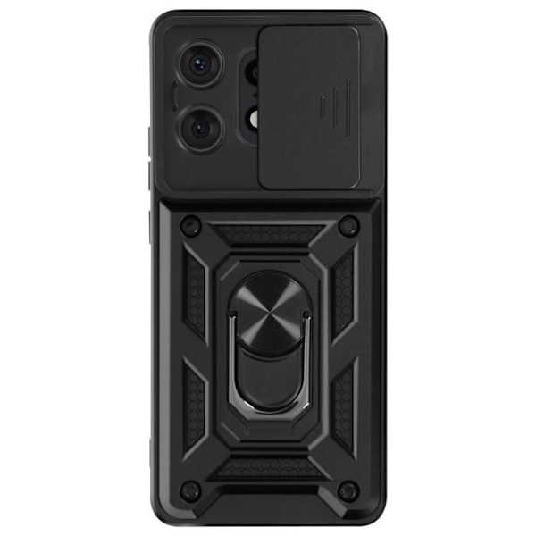 Fodral till Motorola Edge 50 Pro Ringhållare Skjutkameraskydd Svart Svart