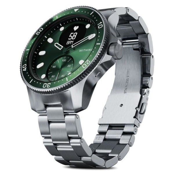 Sundhedsur 43 mm Hybrid med EKG og SpO2 Scanwatch Horizon Withings Grøn