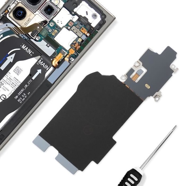 Reservedel Original NFC Antenne til Samsung Galaxy S24 Ultra Service Pack Samsung Sort