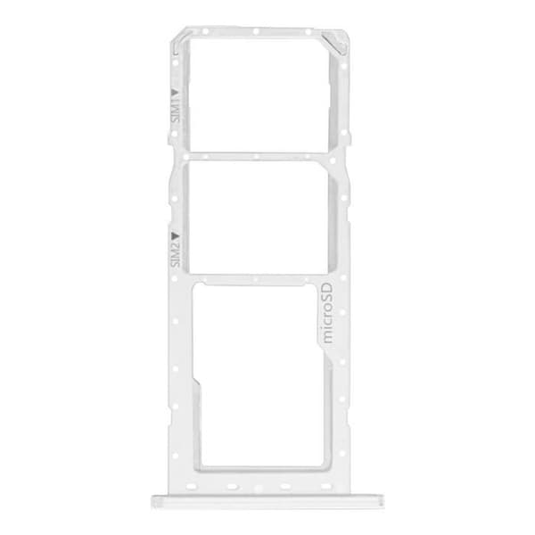 Ersättningsfack för SIM-kort - Samsung Galaxy A03s - Vit - Dual Nano SIM + Micro-SD Vit