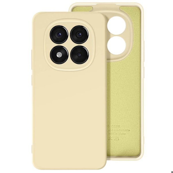 Coque för Redmi Note 14 Pro och 14 Pro Plus Semi-rigid Soft-touch Gul Gul